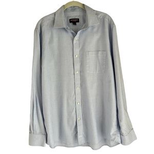 Johnston & Murphy Long Sleeve Button Down Dress Shirt Size Large